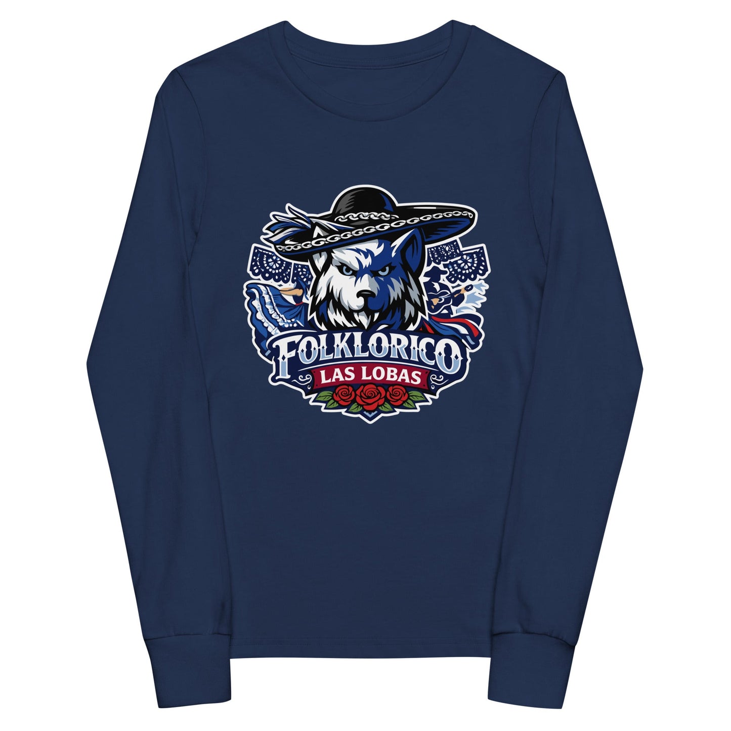 Performance | Youth Long Sleeve T-Shirt | Los Lobitos | Las Lobas Logo