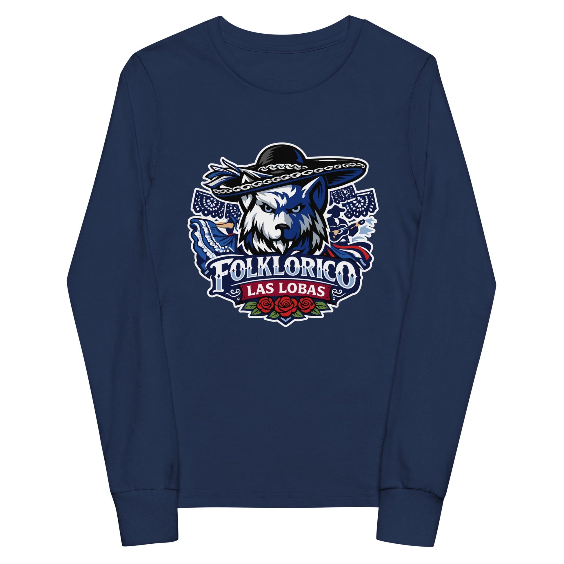 Performance | Youth Long Sleeve T-Shirt | Los Lobitos | Las Lobas Logo