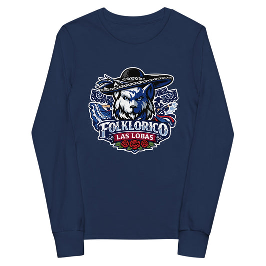 Performance | Youth Long Sleeve T-Shirt | Los Lobitos | Las Lobas Logo