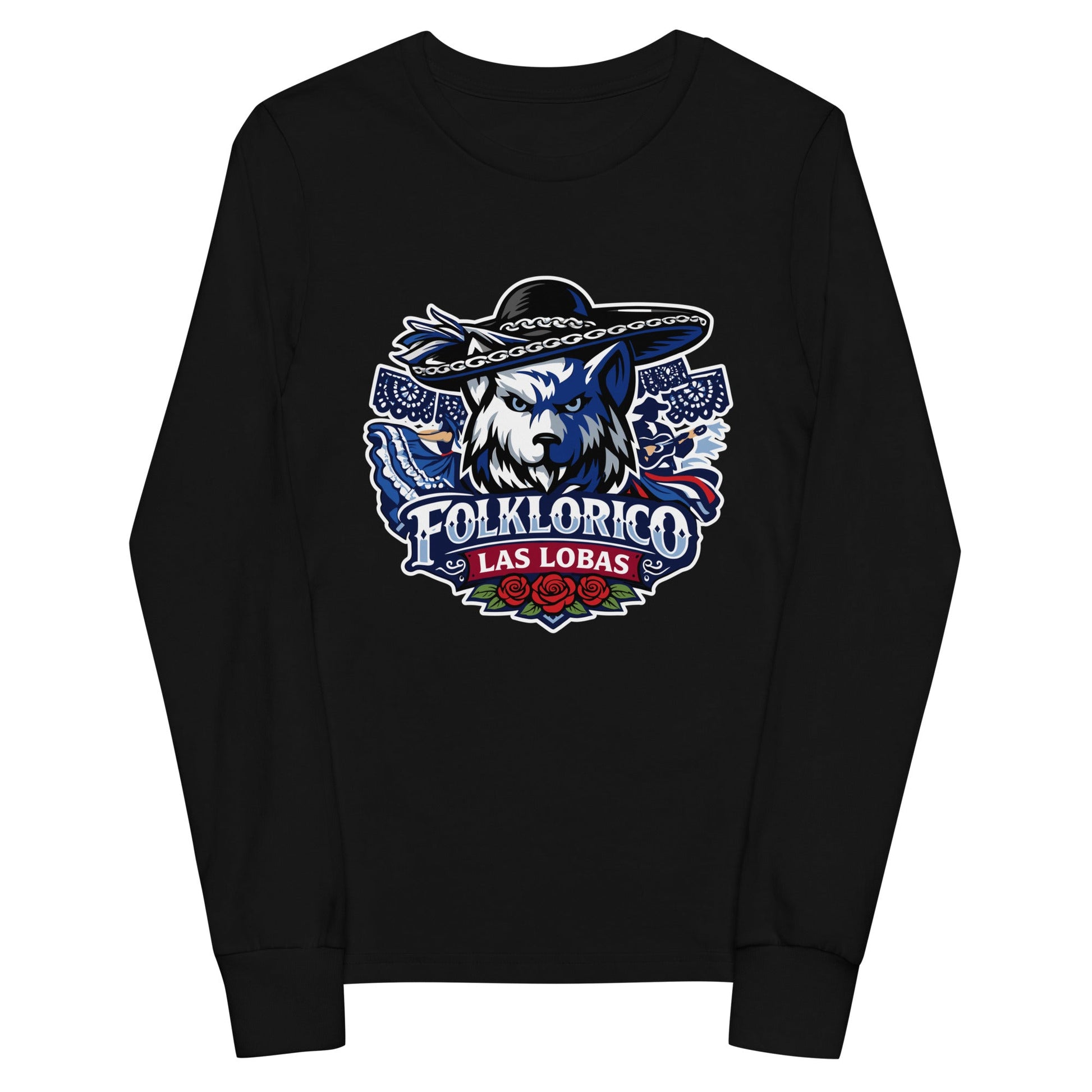 Performance | Youth Long Sleeve T-Shirt | Los Lobitos | Las Lobas Logo