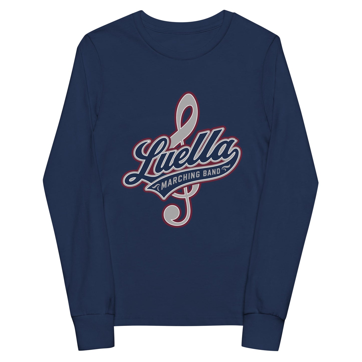 Performance | Youth Long Sleeve T-Shirt | Luella High School Marching Band | Crest Logo
