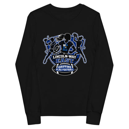 Performance | Youth Long Sleeve T-Shirt | LWE Flag Football | Athletics Logo