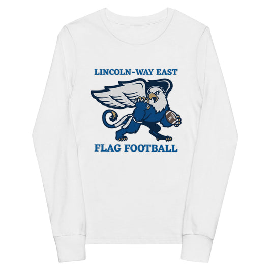 Performance | Youth Long Sleeve T-Shirt | LWE Flag Football | Crest Logo