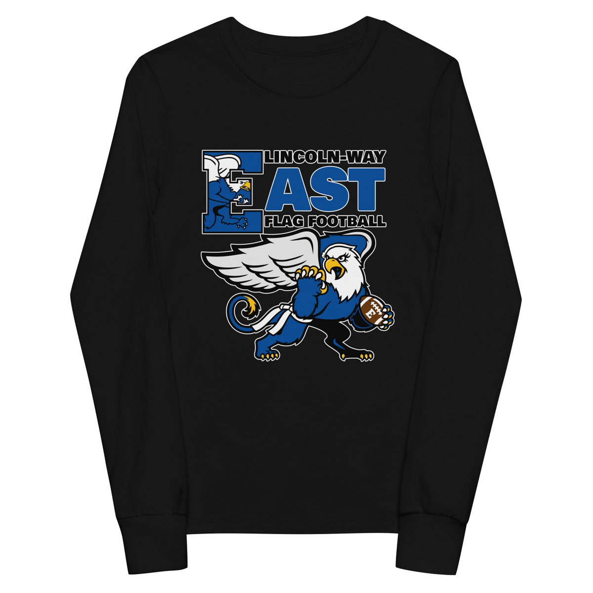 Performance | Youth Long Sleeve T-Shirt | LWE Flag Football | Vanguard Logo