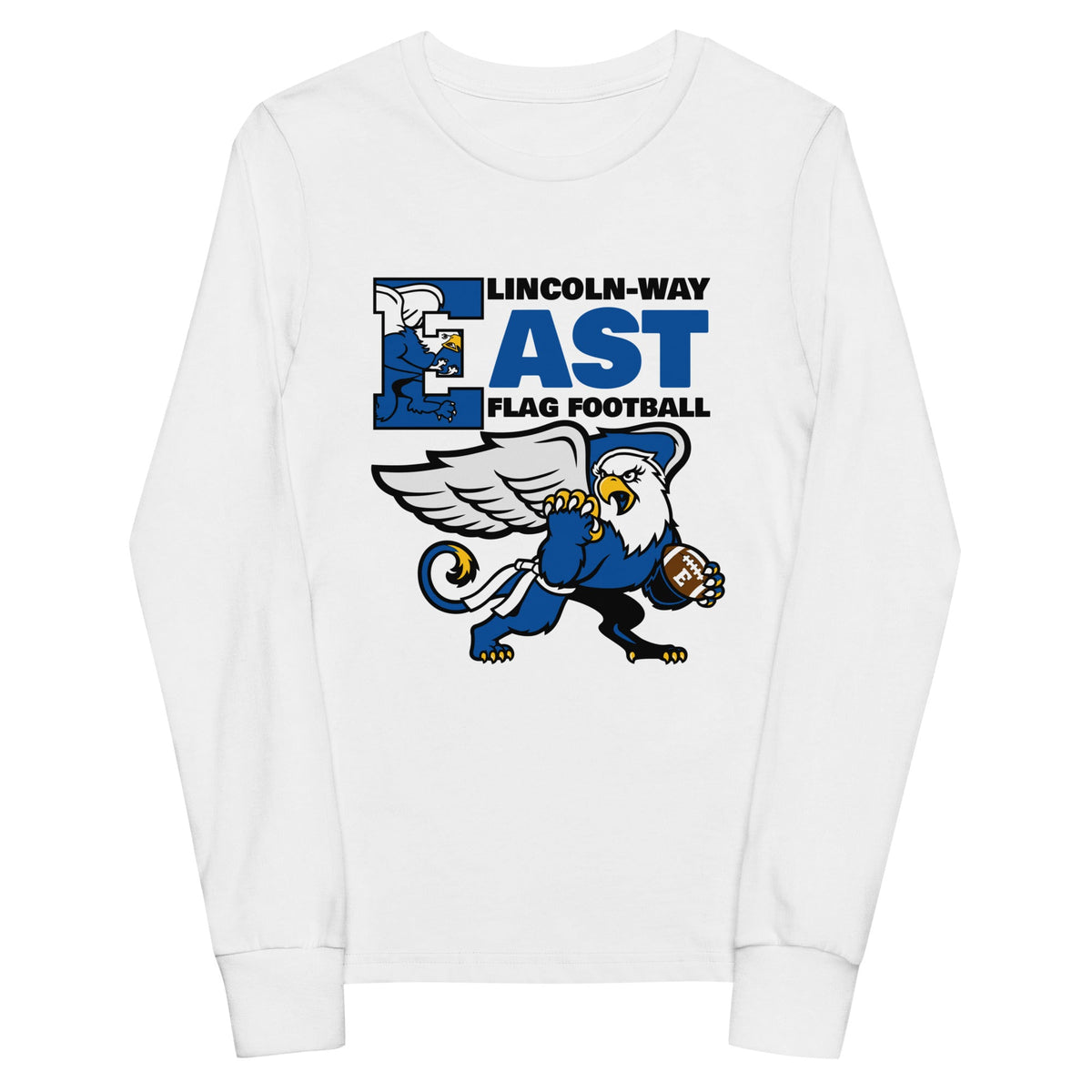 Performance | Youth Long Sleeve T-Shirt | LWE Flag Football | Vanguard Logo