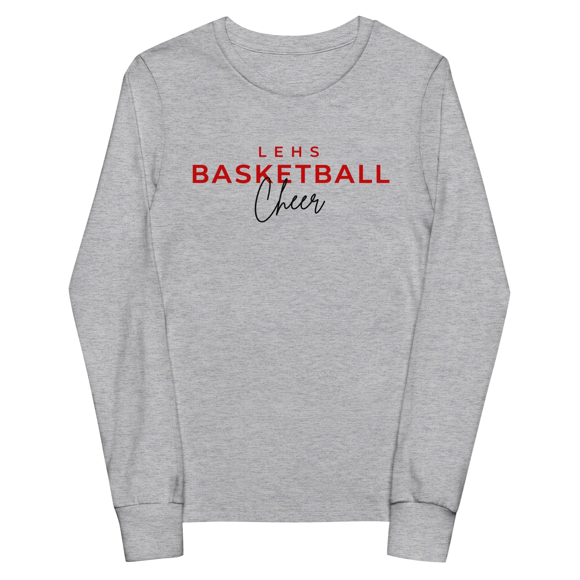 Performance | Youth Long Sleeve T-Shirt | Lynn English Cheerleading | Bulldogs Basketball Logo