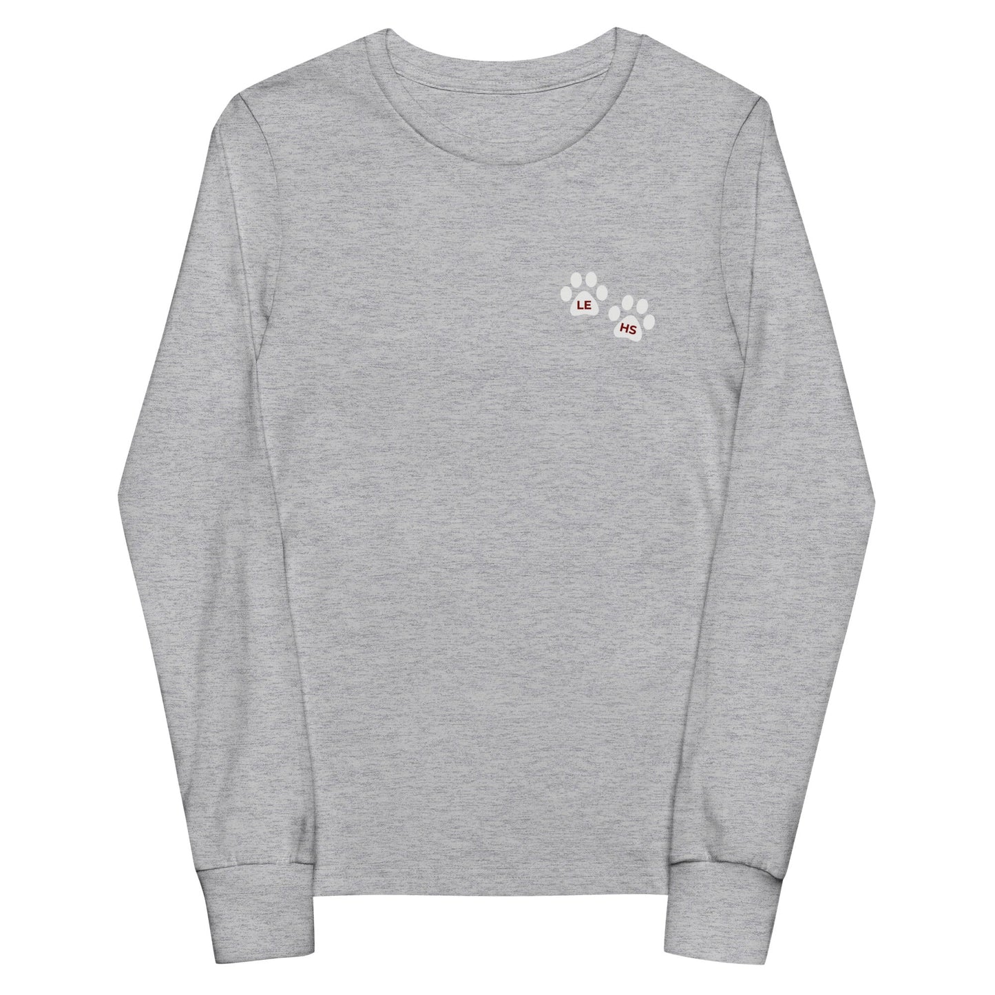 Performance | Youth Long Sleeve T-Shirt | Lynn English Cheerleading | Paws Logo