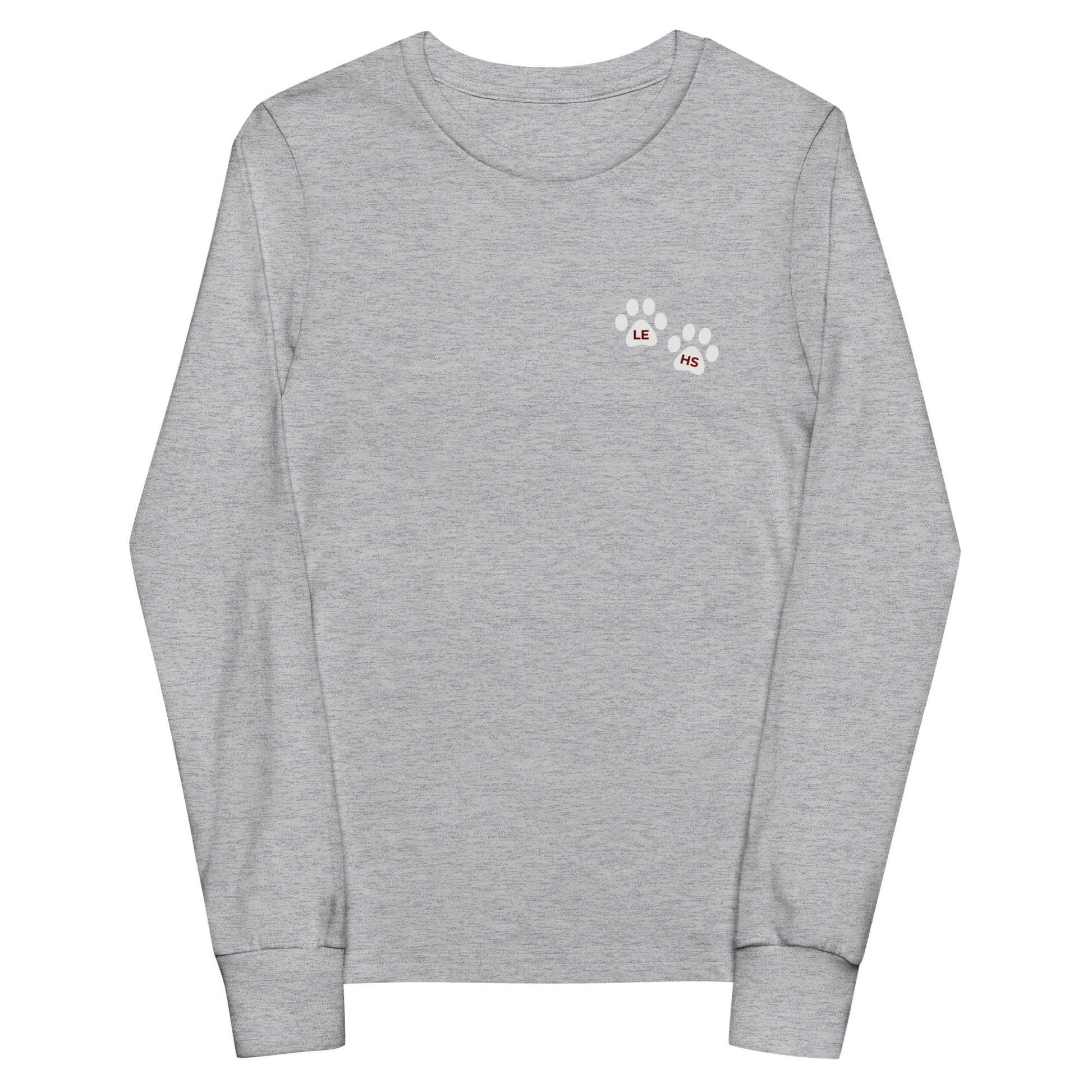 Performance | Youth Long Sleeve T-Shirt | Lynn English Cheerleading | Paws Logo