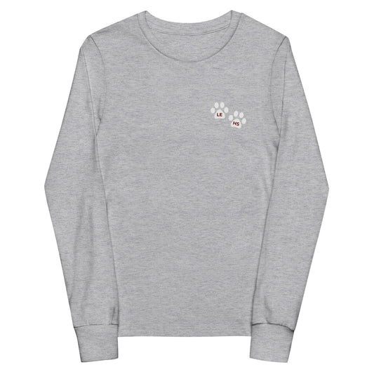 Performance | Youth Long Sleeve T-Shirt | Lynn English Cheerleading | Paws Logo