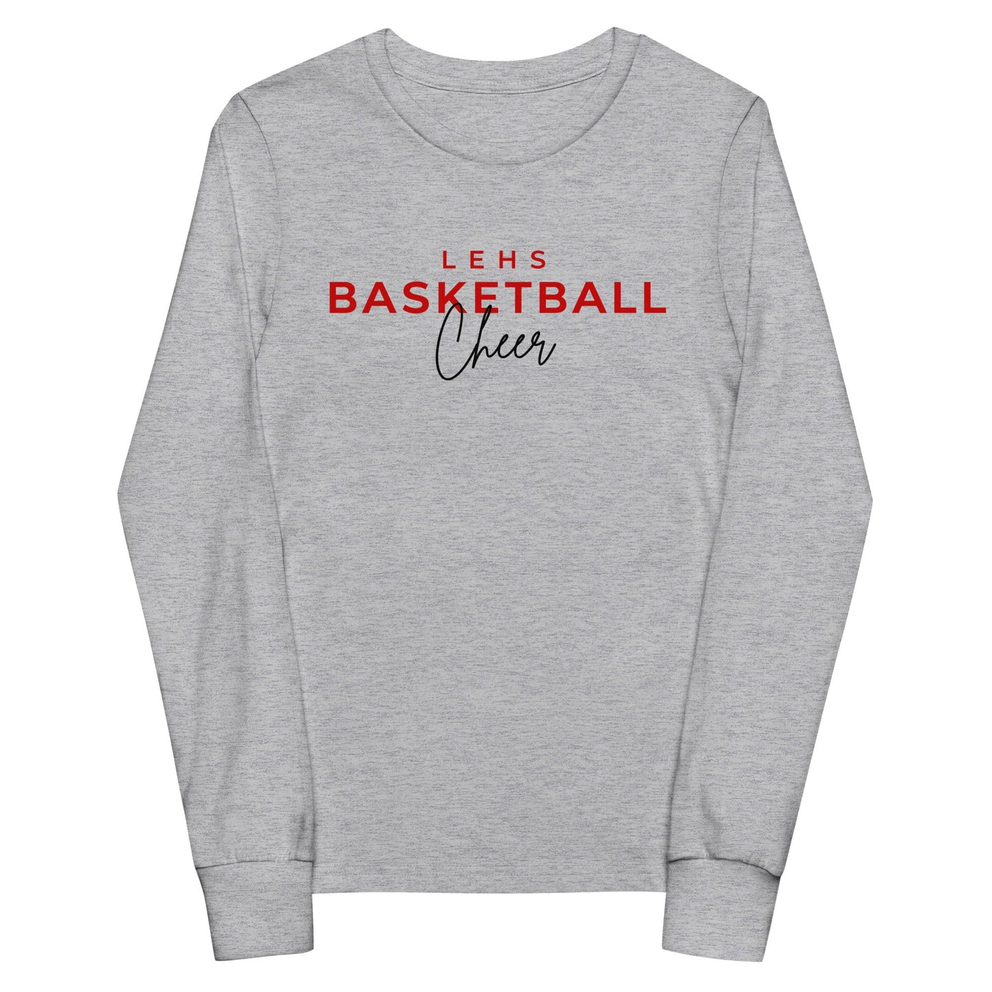 Performance | Youth Long Sleeve T-Shirt | Lynn English Cheerleading | Script Logo