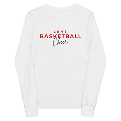 Performance | Youth Long Sleeve T-Shirt | Lynn English Cheerleading | Script Logo