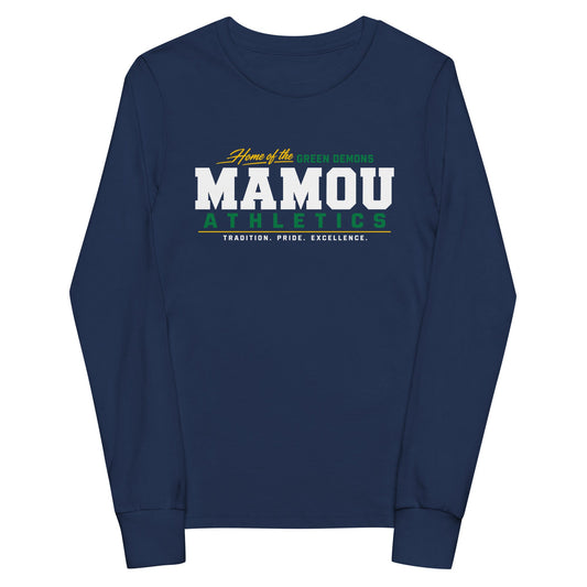 Performance | Youth Long Sleeve T-Shirt | Mamou High School | Modern Script Logo