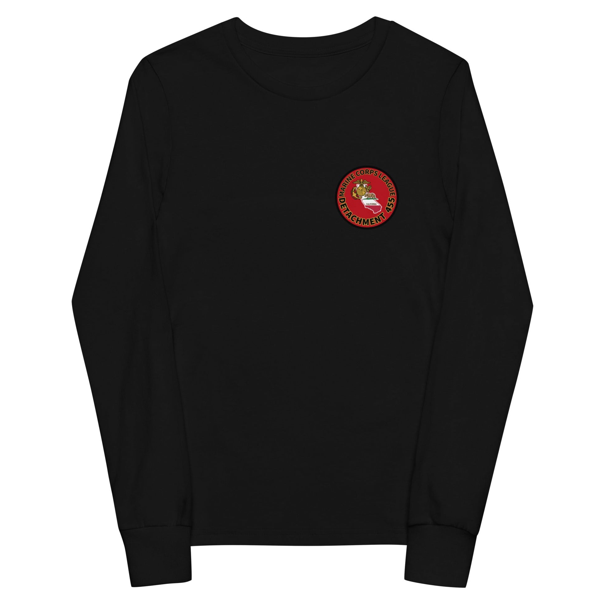 Performance | Youth Long Sleeve T-Shirt | Marine Corps League kings County Det 455 | Badge Logo