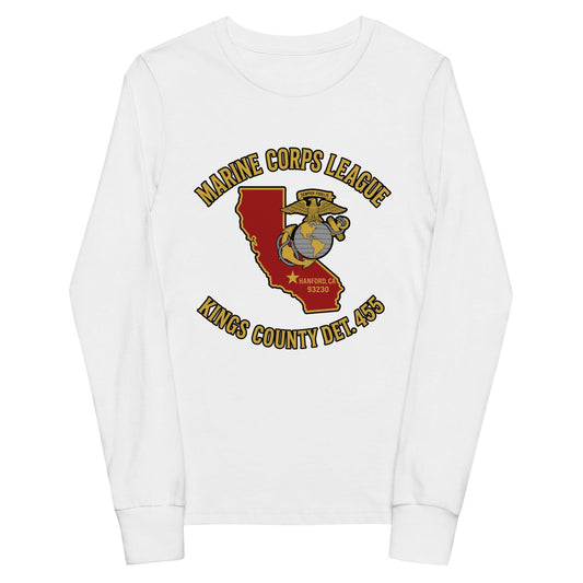 Performance | Youth Long Sleeve T-Shirt | Marine Corps League kings County Det 455 | Crest Logo