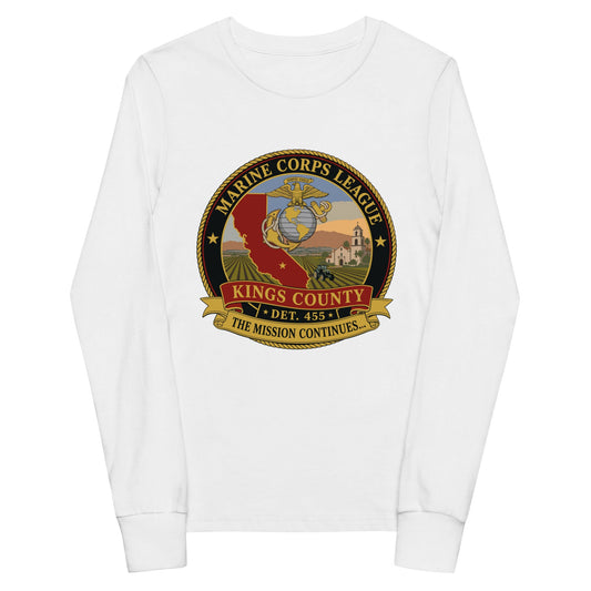 Performance | Youth Long Sleeve T-Shirt | Marine Corps League kings County Det 455 | Shield Logo