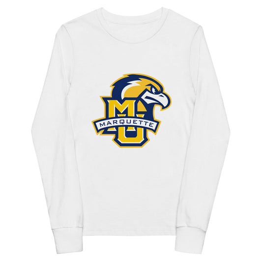 Performance | Youth Long Sleeve T-Shirt | Marquette University Women's Hockey | Eagle Crest Logo