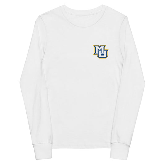 Performance | Youth Long Sleeve T-Shirt | Marquette University Women's Hockey | MU Mark Backprint Logo