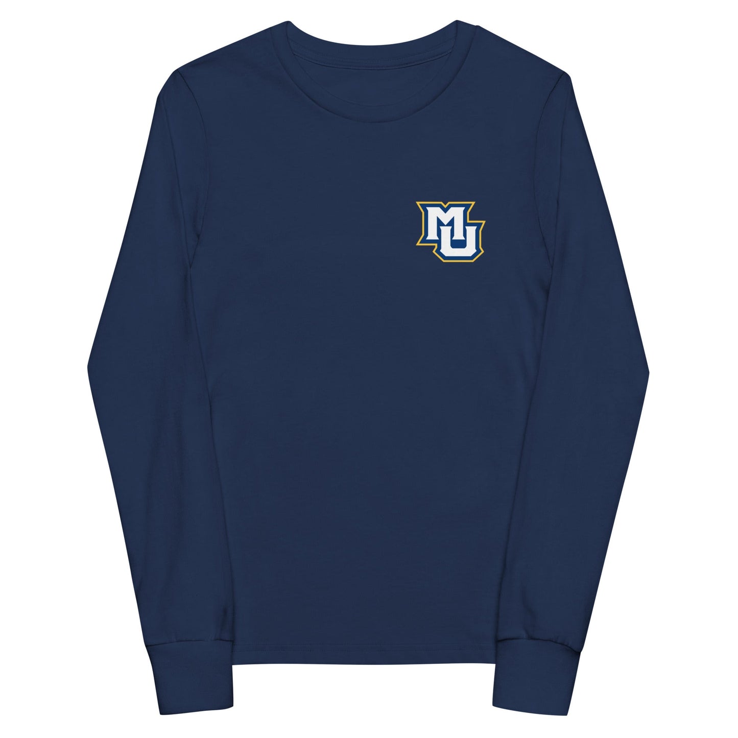 Performance | Youth Long Sleeve T-Shirt | Marquette University Women's Hockey | MU Mark Backprint Logo