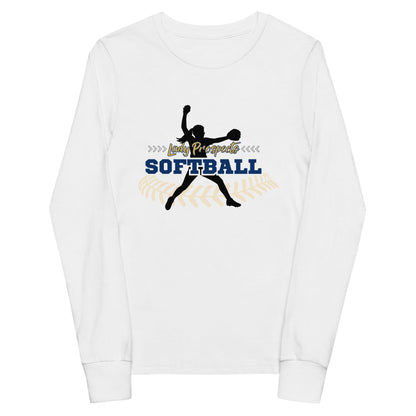 Performance | Youth Long Sleeve T-Shirt | Marucci Prospects | Fastpitch Crest Logo