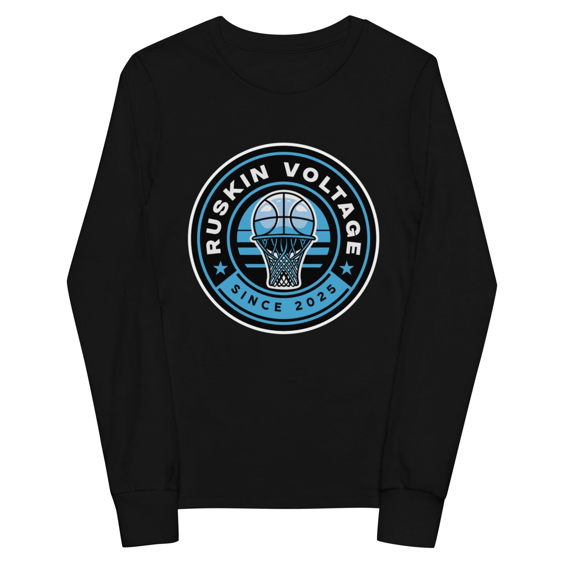 Performance | Youth Long Sleeve T-Shirt | Maximum Voltage Athletics District | Hoop Crest Logo