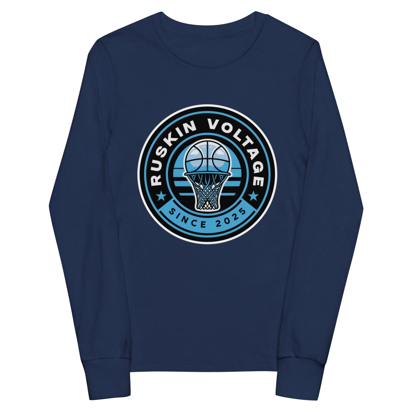 Performance | Youth Long Sleeve T-Shirt | Maximum Voltage Athletics District | Hoop Crest Logo