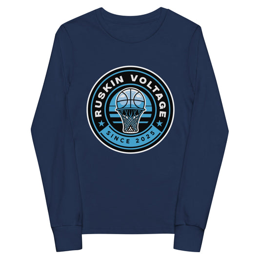Performance | Youth Long Sleeve T-Shirt | Maximum Voltage Athletics District | Hoop Crest Logo