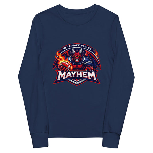 Performance | Youth Long Sleeve T-Shirt | Merrimack Valley Mayhem | Overlord Crest Logo