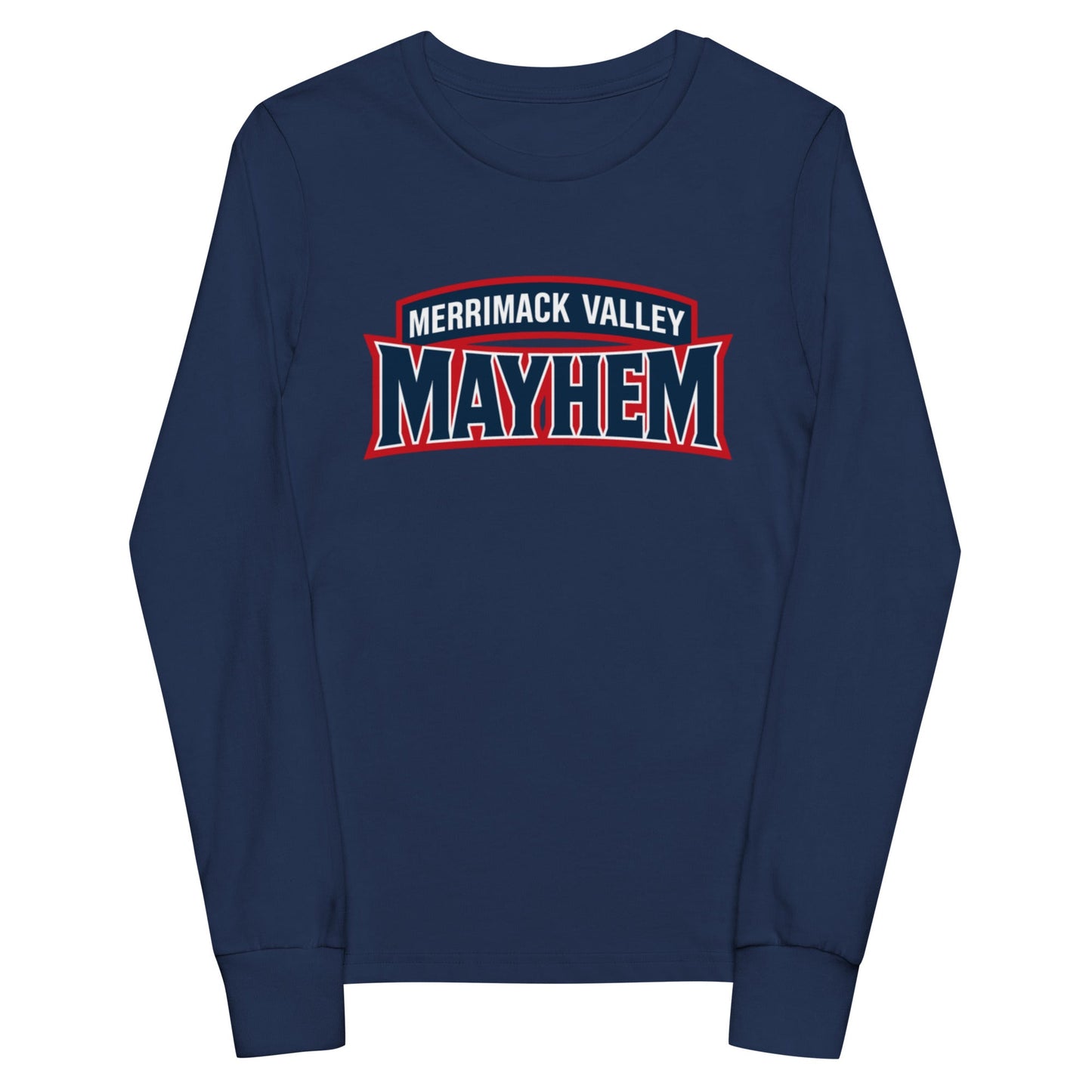 Performance | Youth Long Sleeve T-Shirt | Merrimack Valley Mayhem | Script Logo