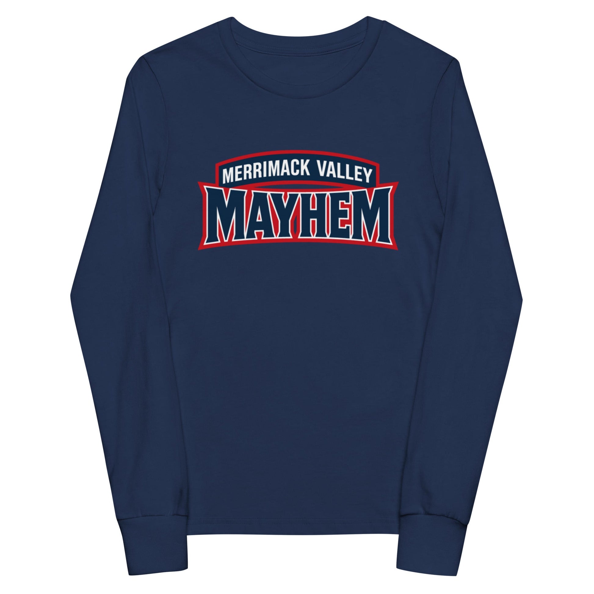 Performance | Youth Long Sleeve T-Shirt | Merrimack Valley Mayhem | Script Logo
