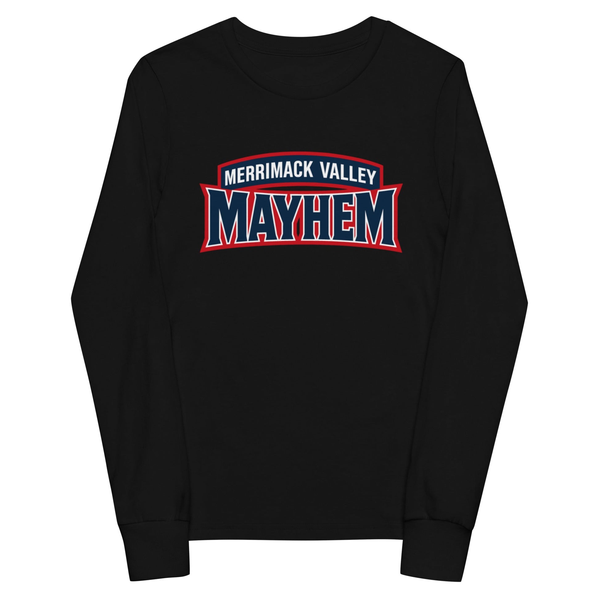 Performance | Youth Long Sleeve T-Shirt | Merrimack Valley Mayhem | Script Logo