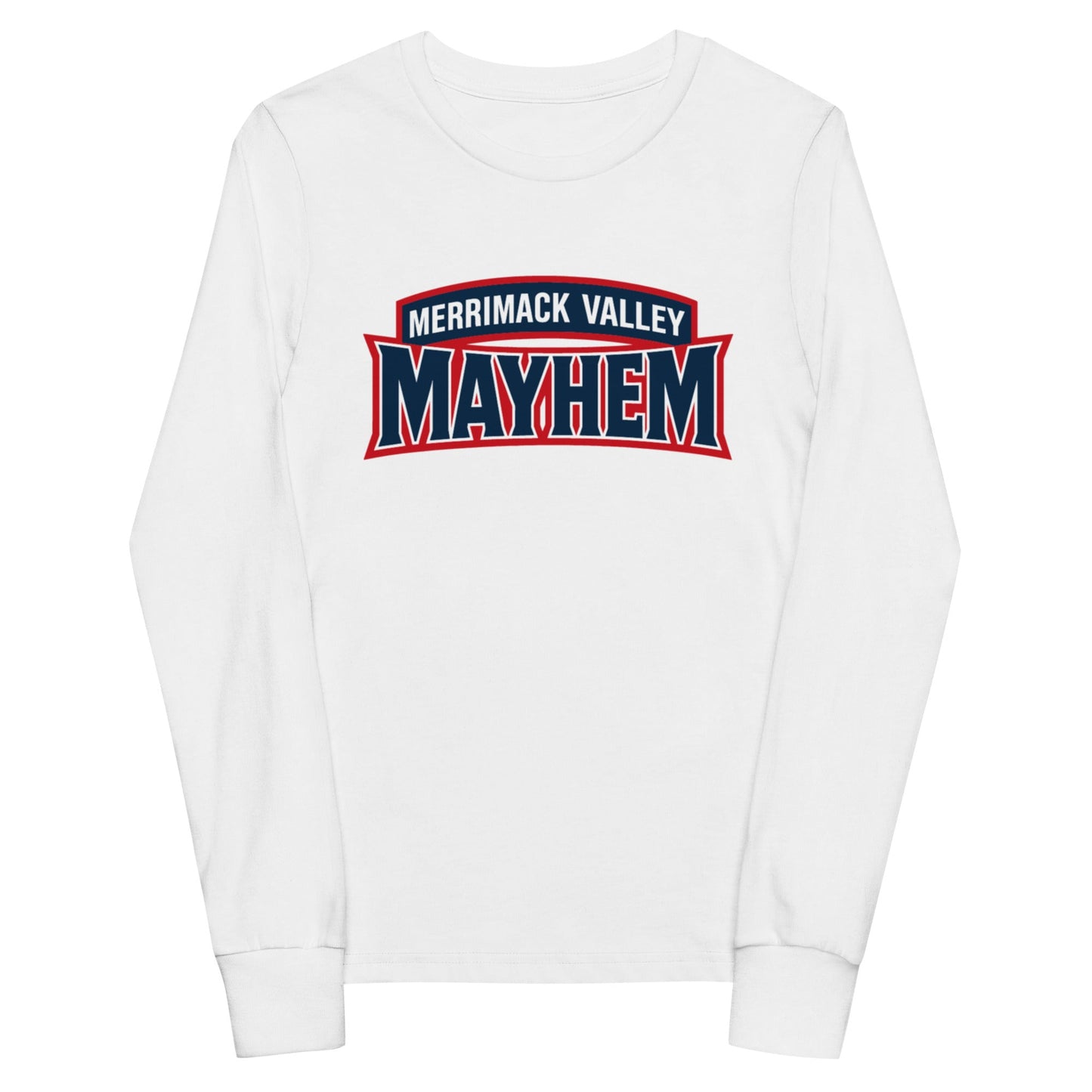 Performance | Youth Long Sleeve T-Shirt | Merrimack Valley Mayhem | Script Logo