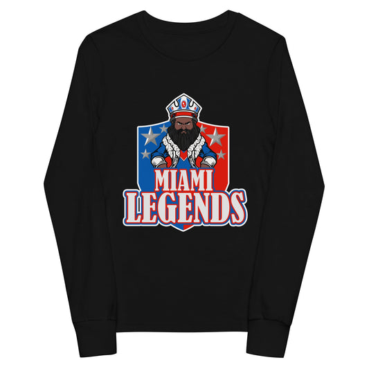 Performance | Youth Long Sleeve T-Shirt | Miami Legends Football | King Shield Logo