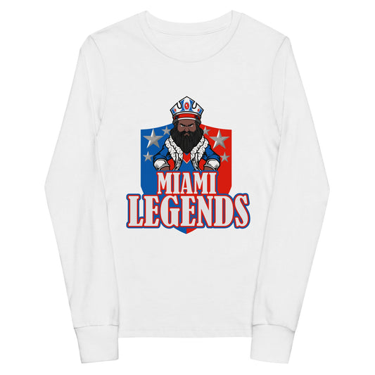 Performance | Youth Long Sleeve T-Shirt | Miami Legends Football | King Shield Logo