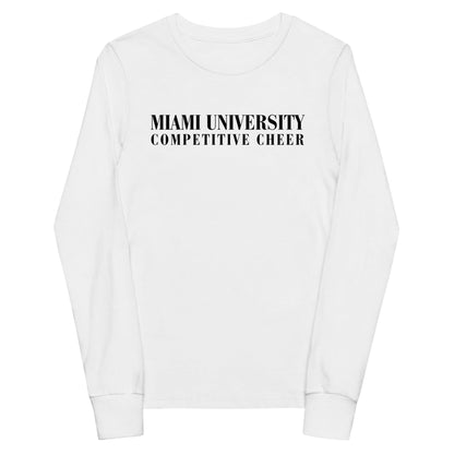 Performance | Youth Long Sleeve T-Shirt | Miami University Competitive Cheer Team | Alt Logo
