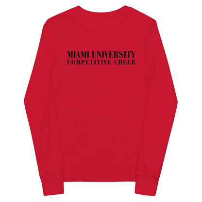 Performance | Youth Long Sleeve T-Shirt | Miami University Competitive Cheer Team | Alt Logo