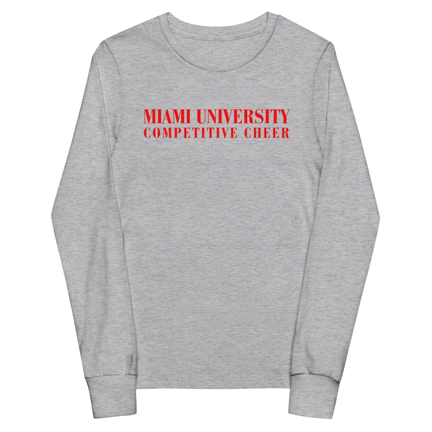 Performance | Youth Long Sleeve T-Shirt | Miami University Competitive Cheer Team