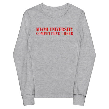 Performance | Youth Long Sleeve T-Shirt | Miami University Competitive Cheer Team