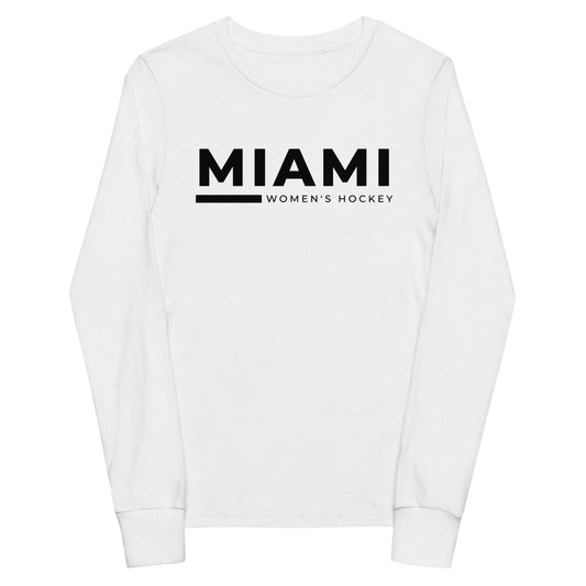 Performance | Youth Long Sleeve T-Shirt | Miami Women's Hockey | Lettermark Logo