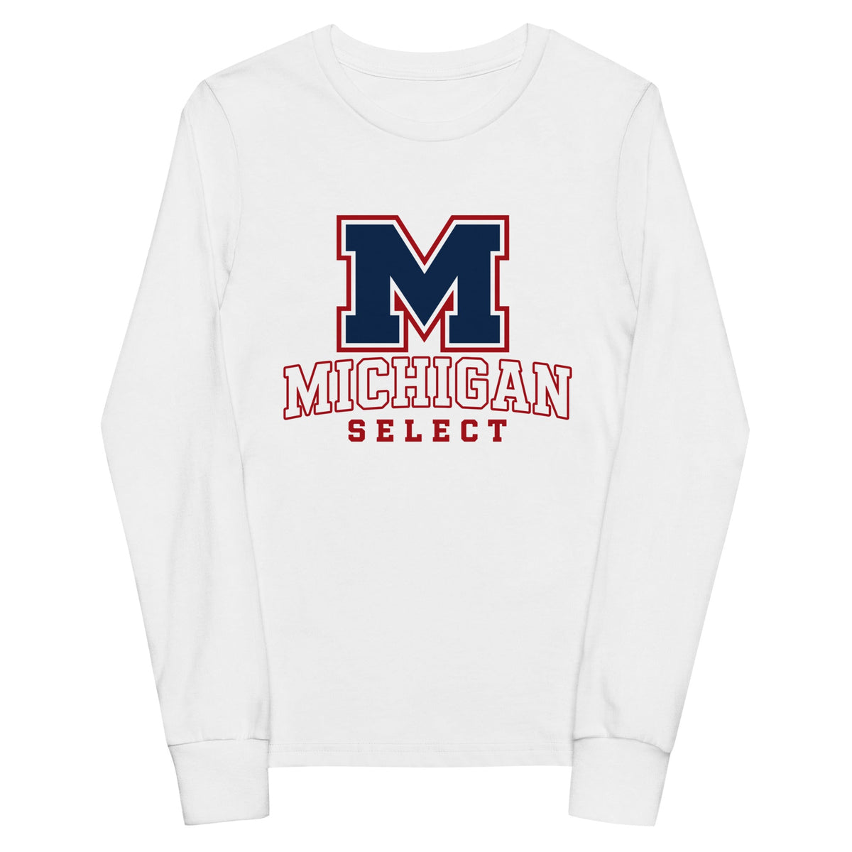 Performance | Youth Long Sleeve T-Shirt | Michigan Select Baseball | Emblem Logo