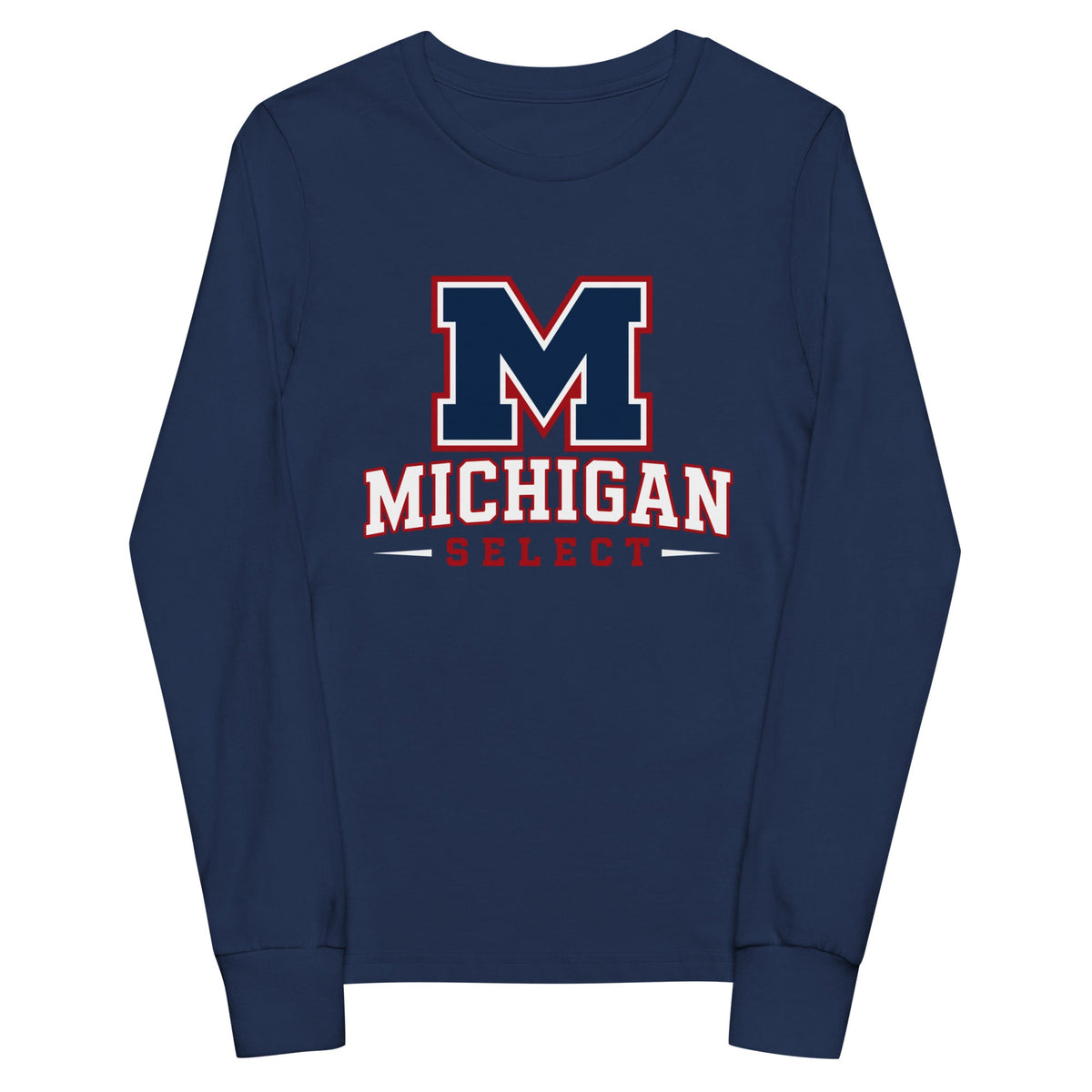 Performance | Youth Long Sleeve T-Shirt | Michigan Select Baseball | Emblem Logo