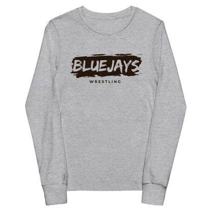 Performance | Youth Long Sleeve T-Shirt | Middlesex Bluejays Wrestling | Script Logo