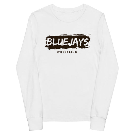 Performance | Youth Long Sleeve T-Shirt | Middlesex Bluejays Wrestling | Script Logo