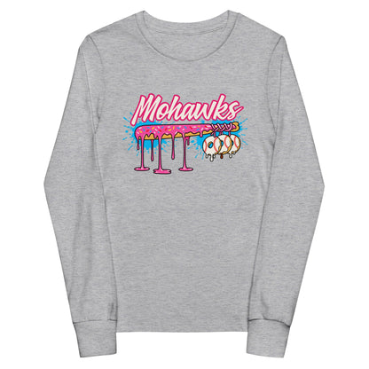 Performance | Youth Long Sleeve T-Shirt | Mohawks | Pink Batters Logo