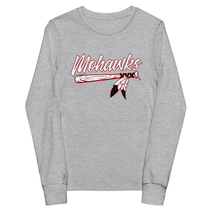 Performance | Youth Long Sleeve T-Shirt | Mohawks | Victory Feather Logo