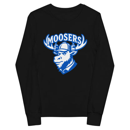 Performance | Youth Long Sleeve T-Shirt | Moosers | Mascot Logo