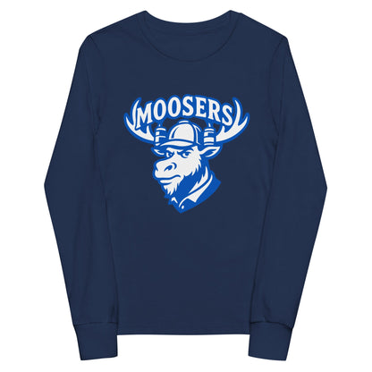 Performance | Youth Long Sleeve T-Shirt | Moosers | Mascot Logo