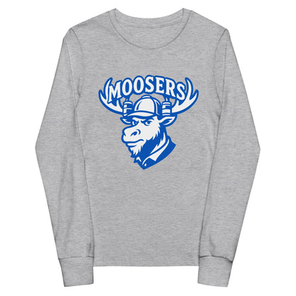 Performance | Youth Long Sleeve T-Shirt | Moosers | Mascot Logo