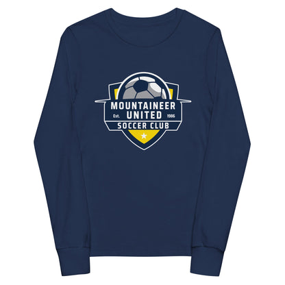 Performance | Youth Long Sleeve T-Shirt | Mountaineer United Soccer Club | Alpine Crest Logo
