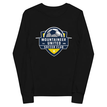 Performance | Youth Long Sleeve T-Shirt | Mountaineer United Soccer Club | Alpine Crest Logo