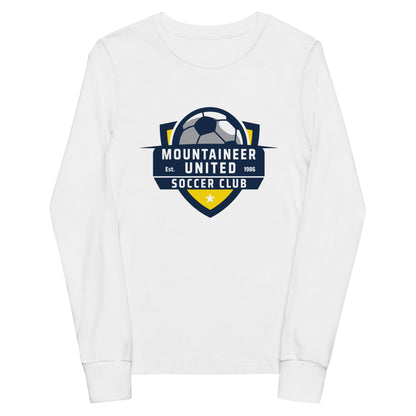 Performance | Youth Long Sleeve T-Shirt | Mountaineer United Soccer Club | Alpine Crest Logo